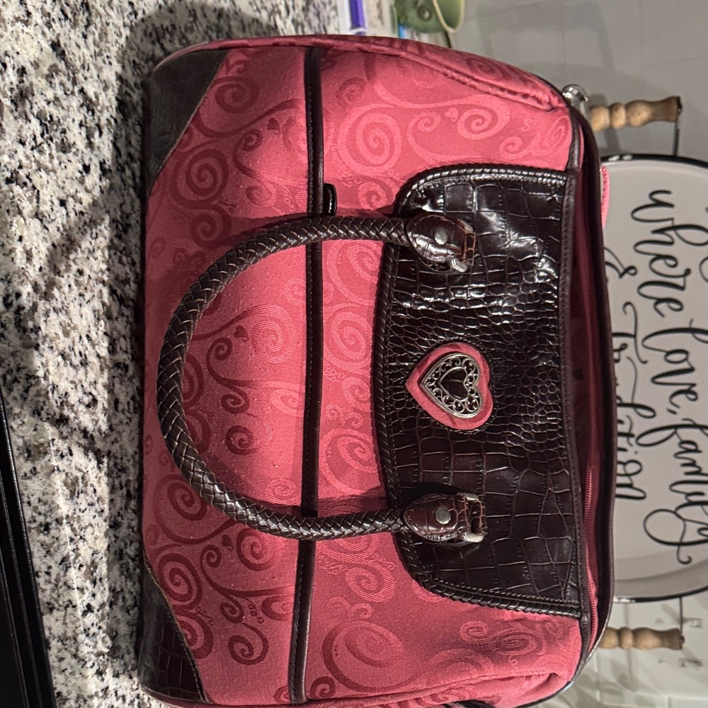Brighton Pink and Black Cosmetic Bag